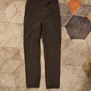 Lululemon Time To Sweat Crop Dark Olive